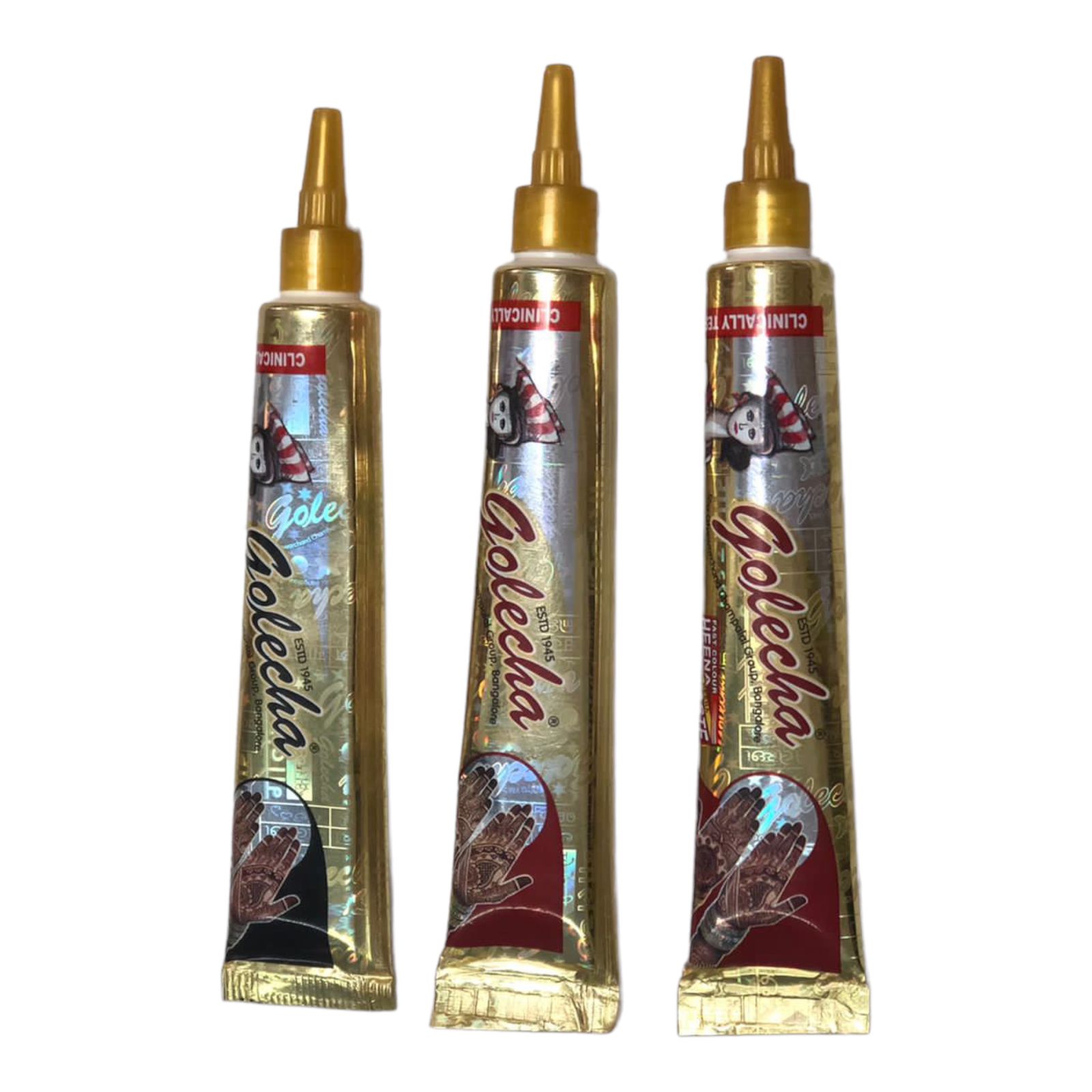 3 Tubos Henna Natural Para Tatuajes