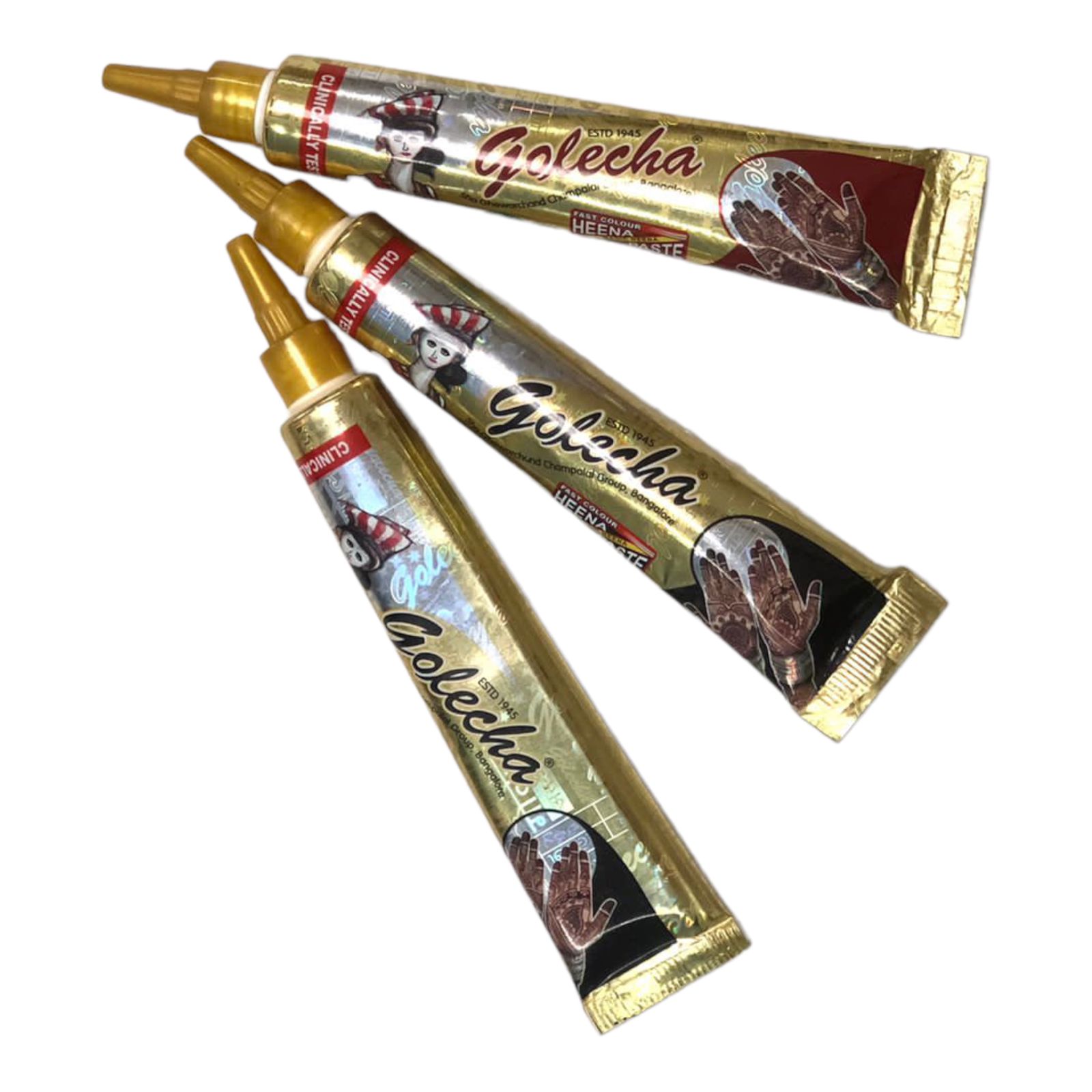 3 Tubos Henna Natural Para Tatuajes