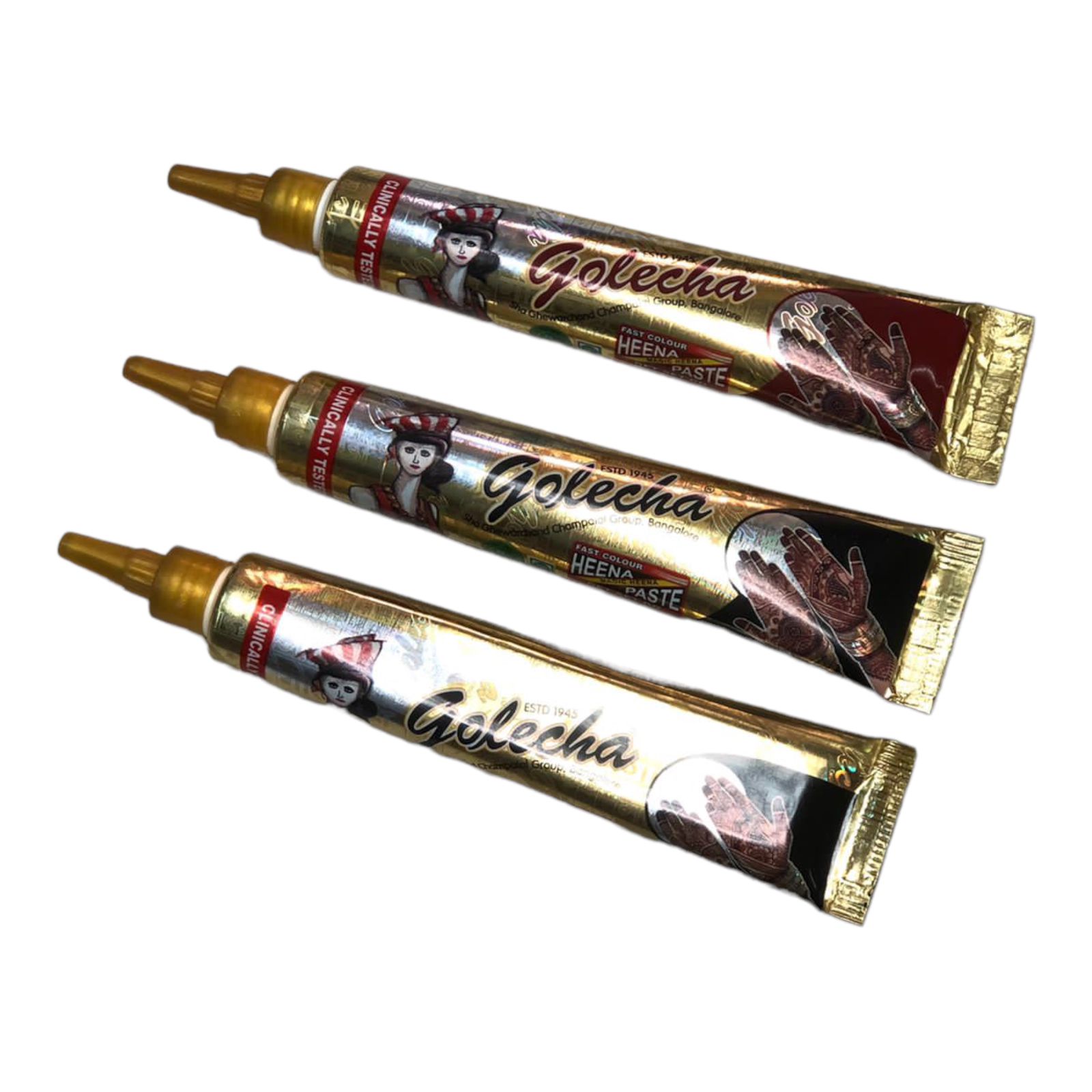 3 Tubos Henna Natural Para Tatuajes