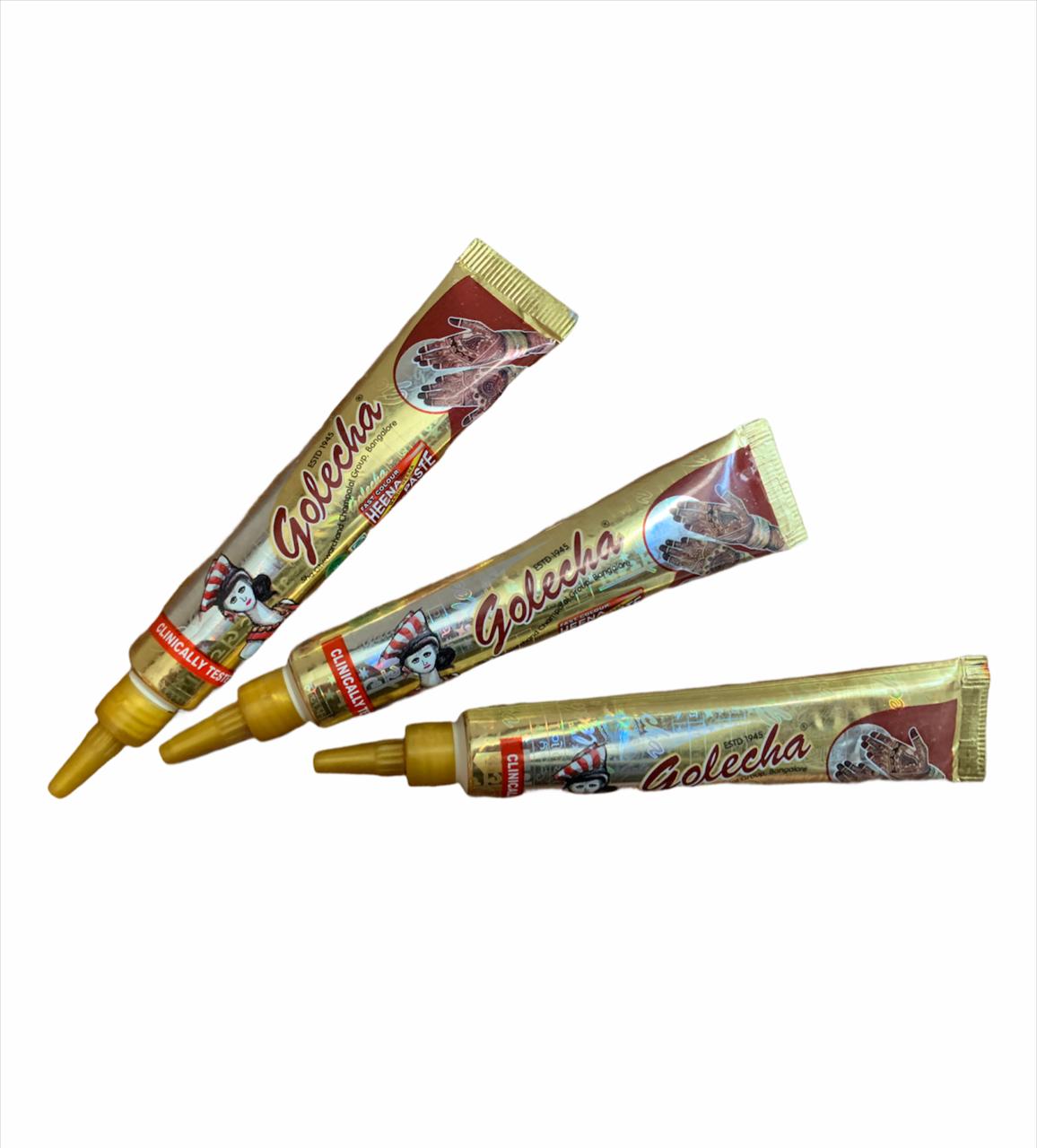 3 Tubos Henna Natural Para Tatuajes