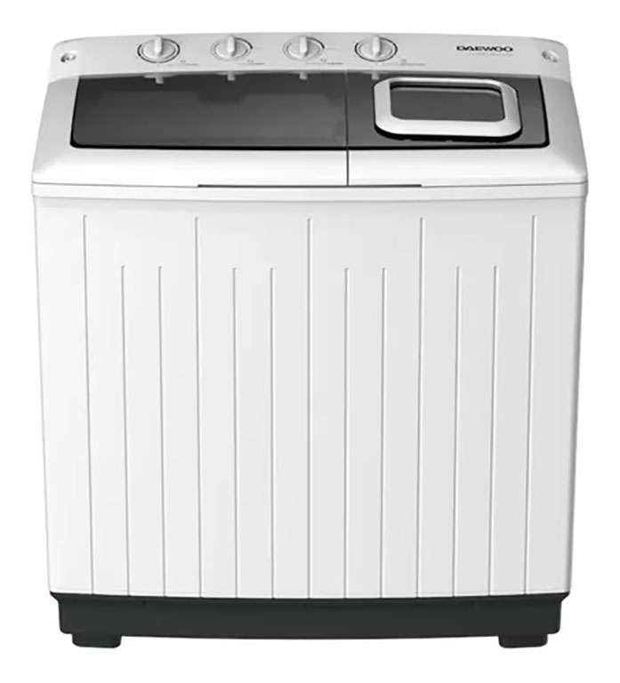 Lavadora Semiautomática De Doble Tina Daewoo Dwtt11m2nufw Blanca 11kg