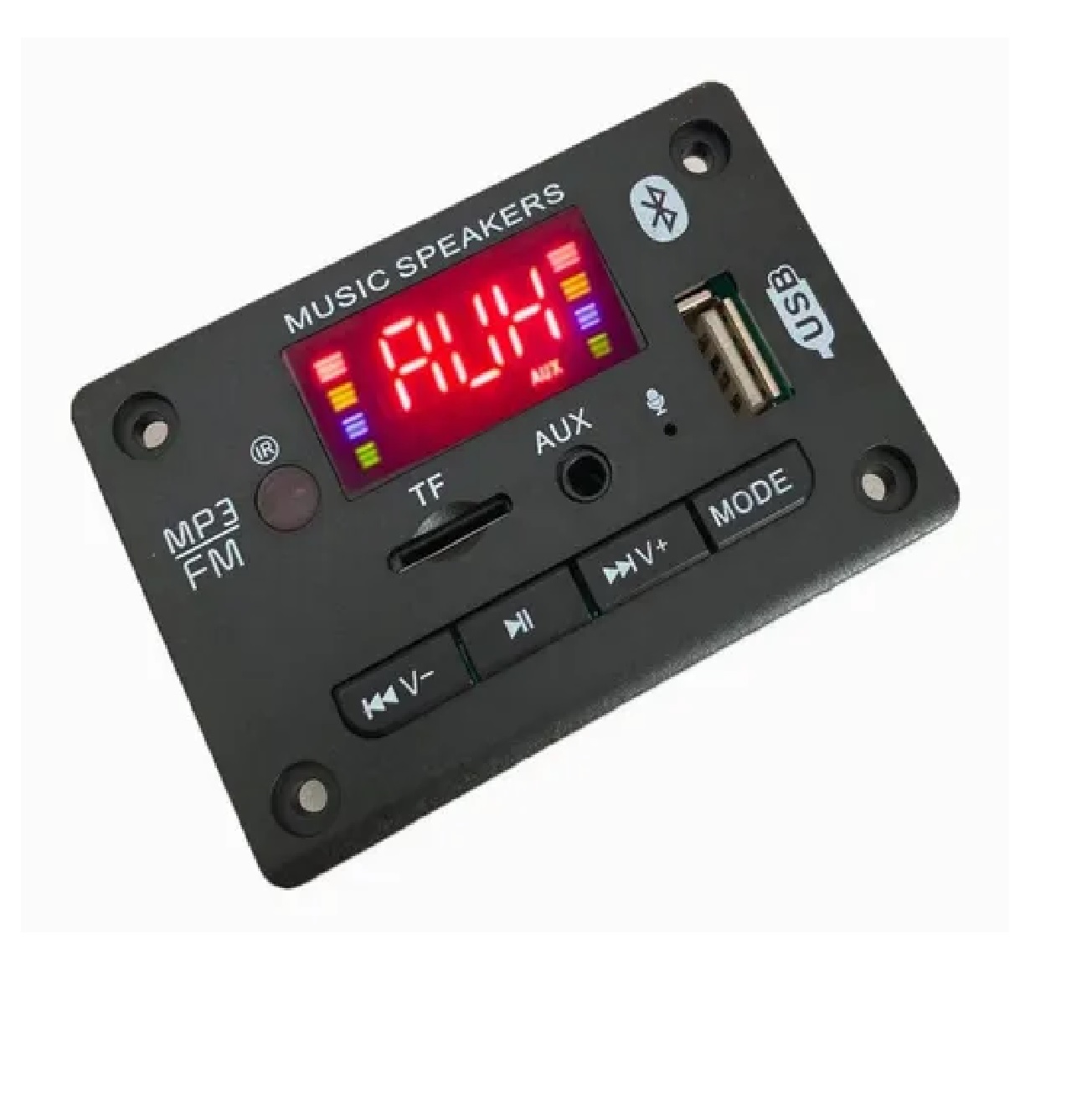 Modulo Rep Audio Bluetooth Mp3 Usb Aux Fm Microfono 
