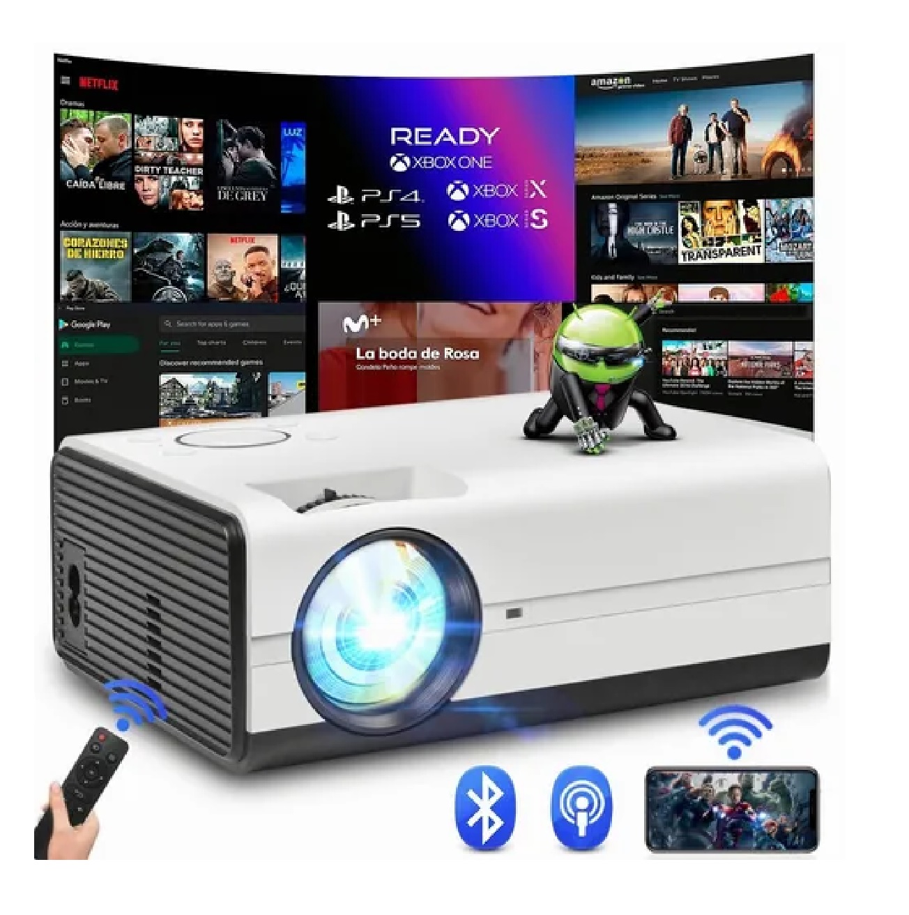 Proyector Mini Profesional Android Wifi 1080p Led