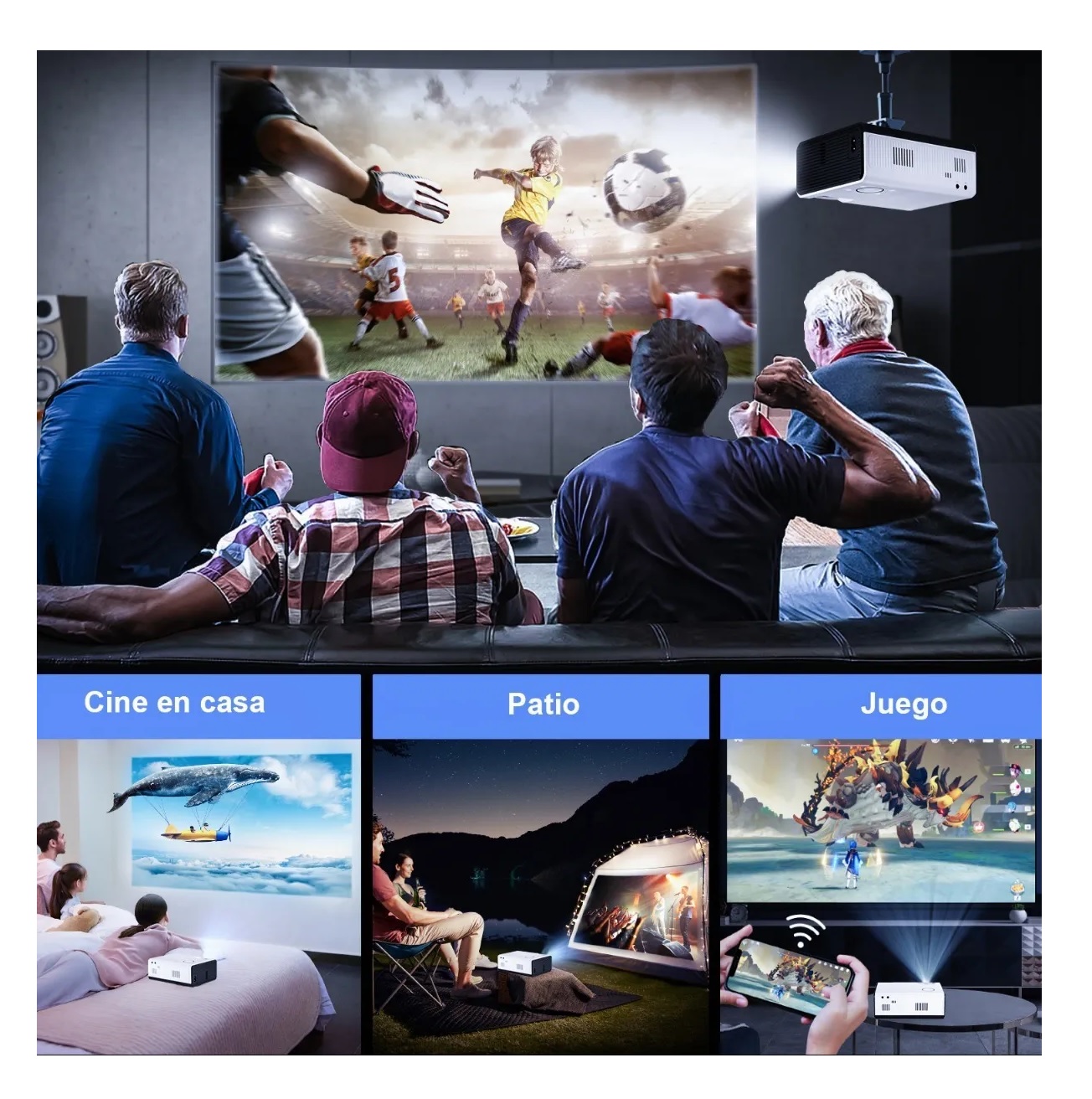 Proyector Mini Profesional Android Wifi 1080p Led