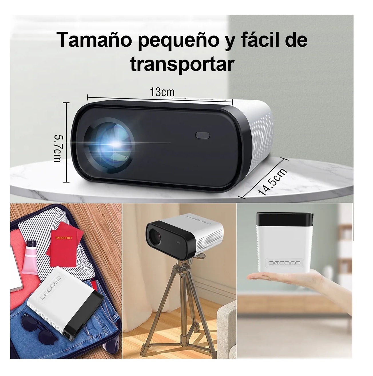 Mini Proyector Portatil Led Wifi 1080p Full Hd