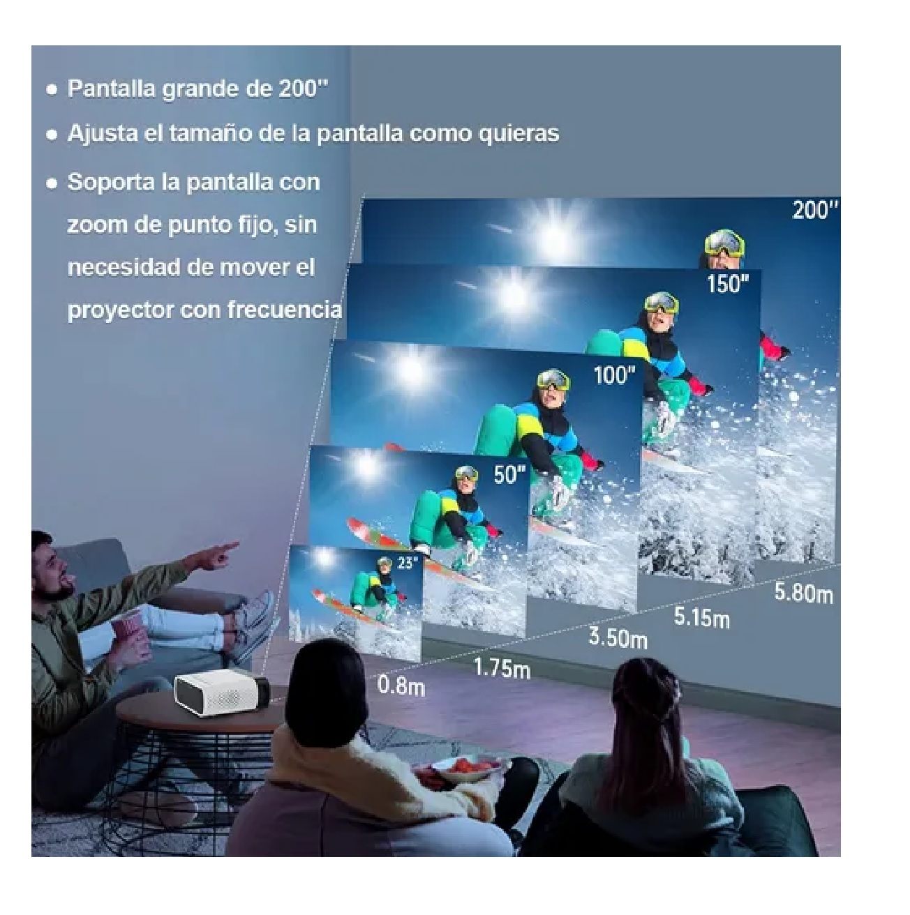 Mini Proyector Portatil Led Wifi 1080p Full Hd 5500lm Hdmi