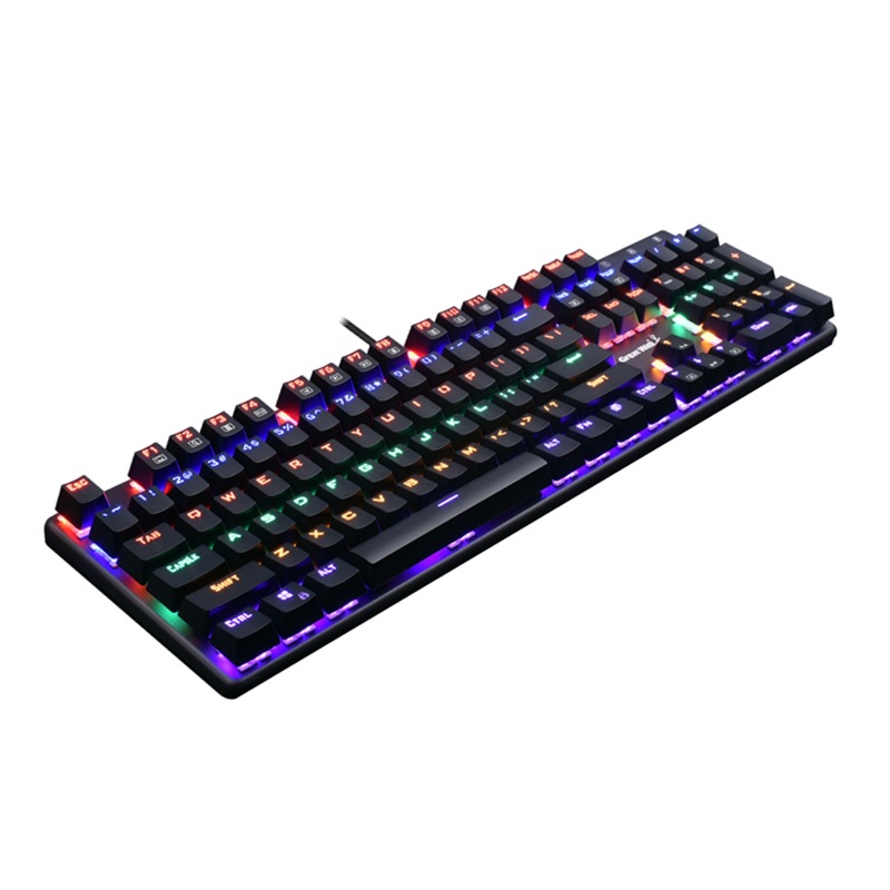 Teclado Gamer Mecánico Metal Rgb Luz Alambrico Español.