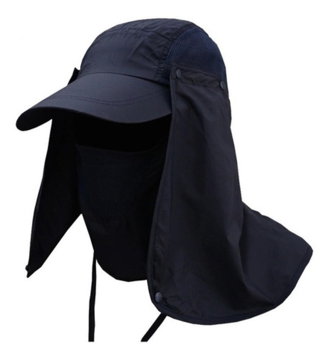 Sombrero De Protección Del Sol Para Cuello Y Cara Azul Marino