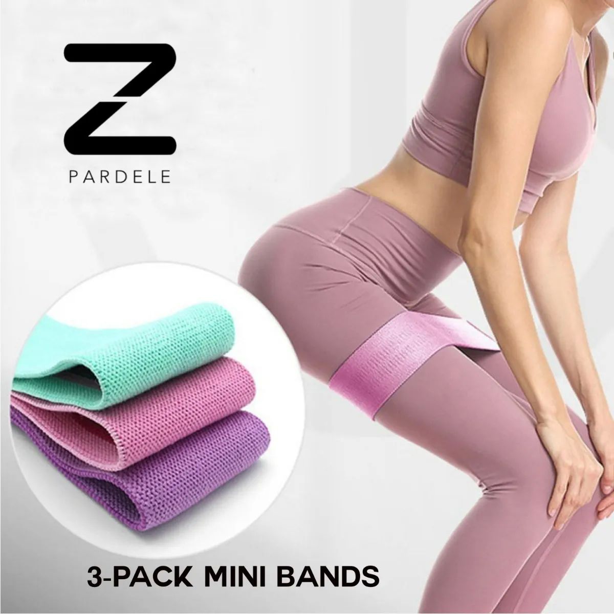 PARDELE Kit 3 Bandas Ligas Para Hacer Ejercicios de Resistencia de Piernas en Casa y Gimnasio, Ligas Elásticas de Látex Natural Multifuncional para Yoga Pilates y Crossfit