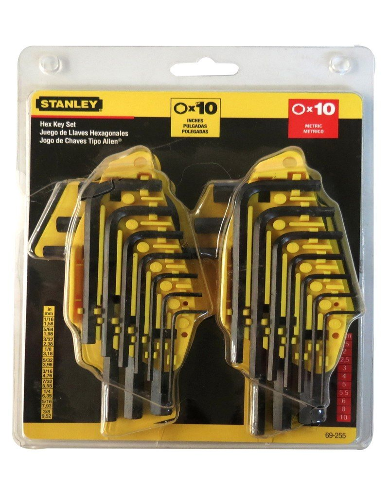 JUEGO DE LLAVES HEXAGONALES MILIMETRICAS/STANDARD 69-255 STANLEY