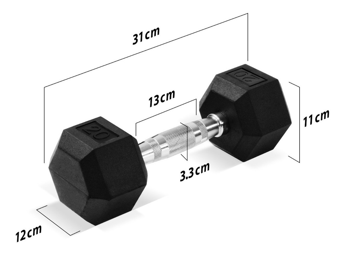 2 Mancuernas Hexagonales 20lb Set Pesas Gym Fitness Pro 9kg