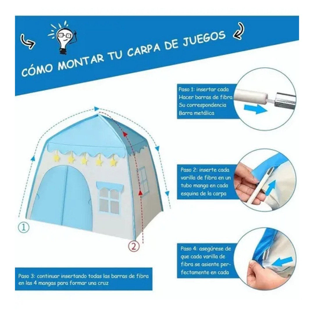 Casa De Campaña Para Niños Niñas Tienda Castillo Princesa