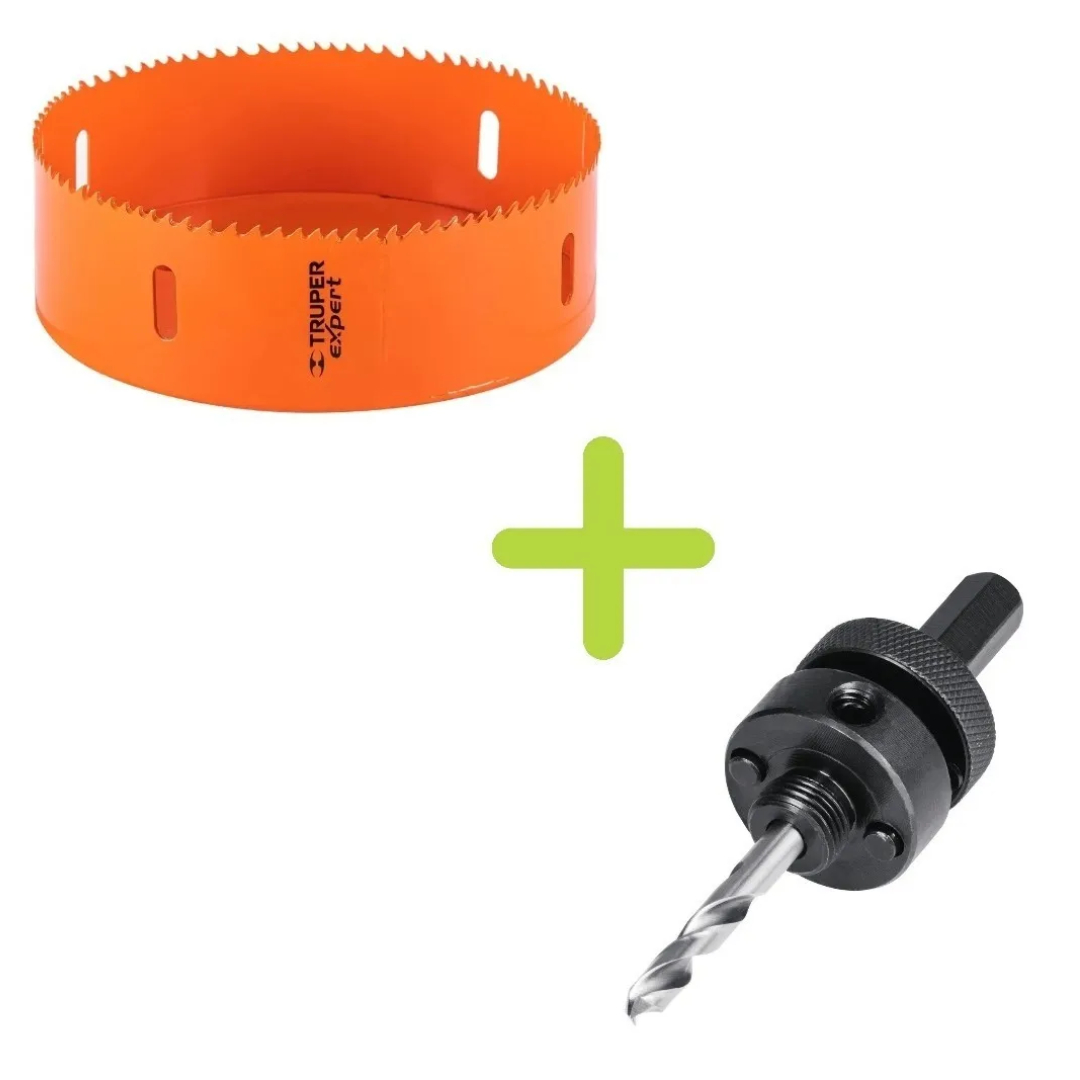 Kit 1 Cortacirculos Bimetálica Y 1 Mandril Para Brocasierras