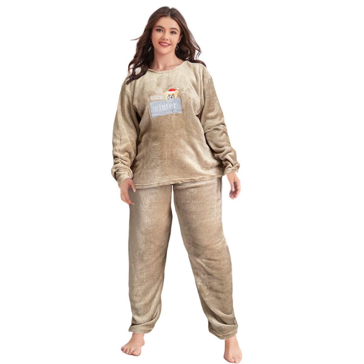 Pijama De Mujer Tallas Extra Tela Polar Flane para Invierno Calientita PIJ-055-MJE