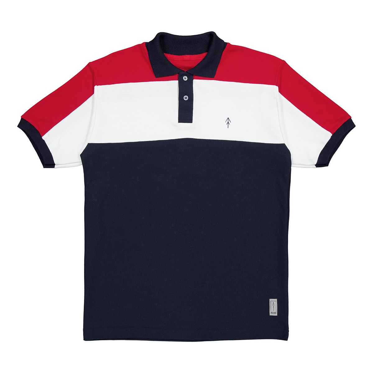 Playera Polo Slim Fit Holstone Hombre - Bloques Azul Marino