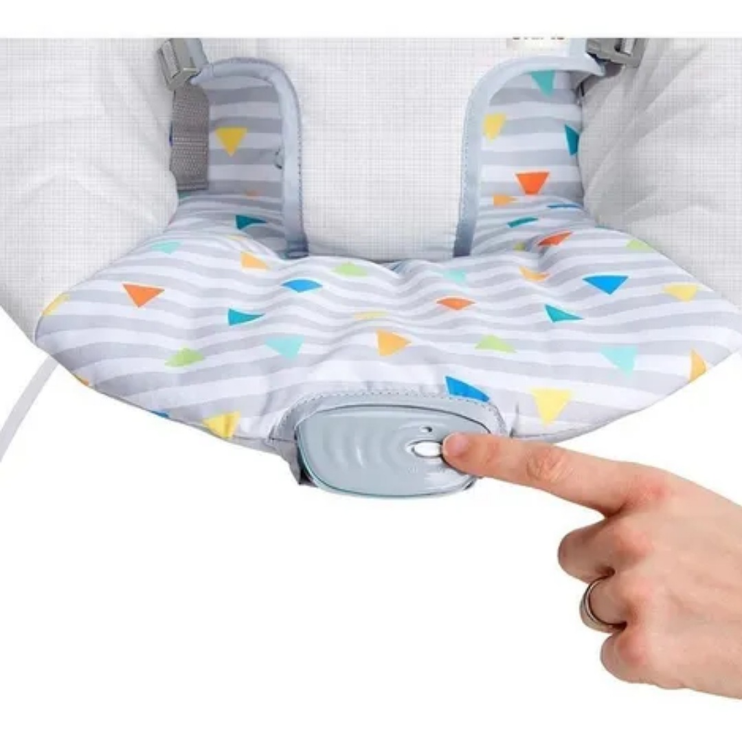  Silla Mecedora Para Bebé Bright Starts Rainforest Vibes Safari Fun Gris 12204