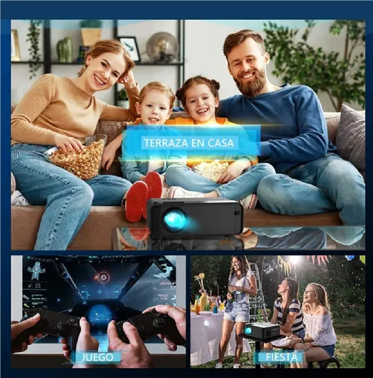 Proyector Led Wifi 4500 Lúmenes Full Hd Multipuertos 1080p