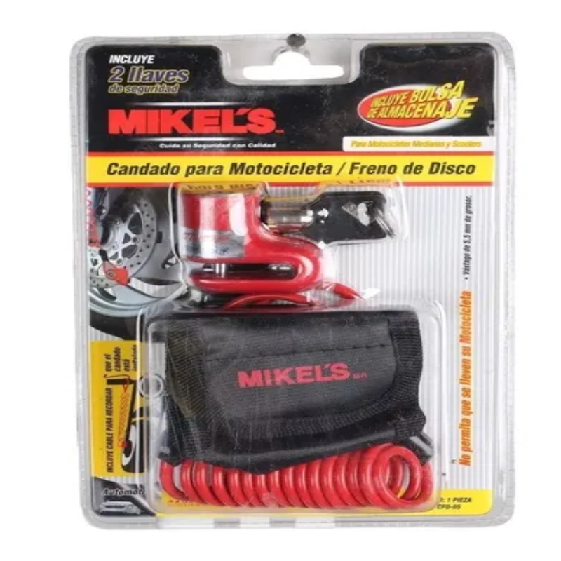 CANDADO PARA MOTOCICLETA / FRENO DE DISCO 10507 ADIR