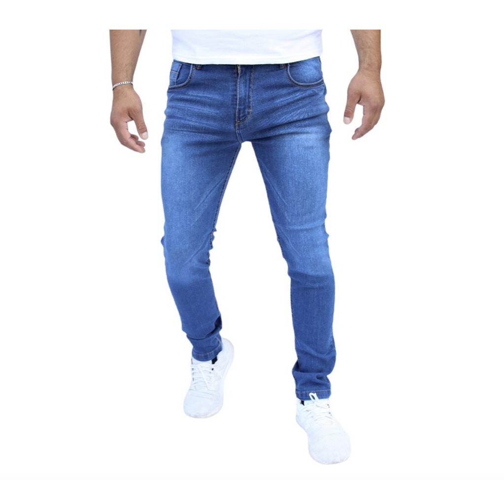 Pantalón Skinny de Mezclilla Stretch Para Hombre John Silver