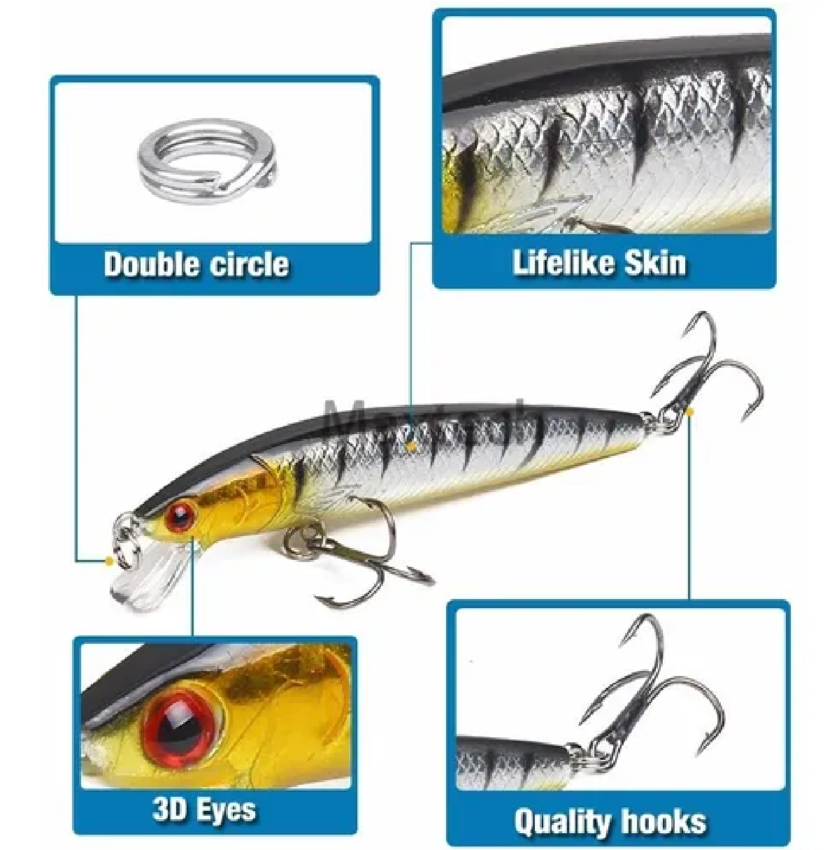 Señuelos De Pesca Realista  Mar Cebo Duro