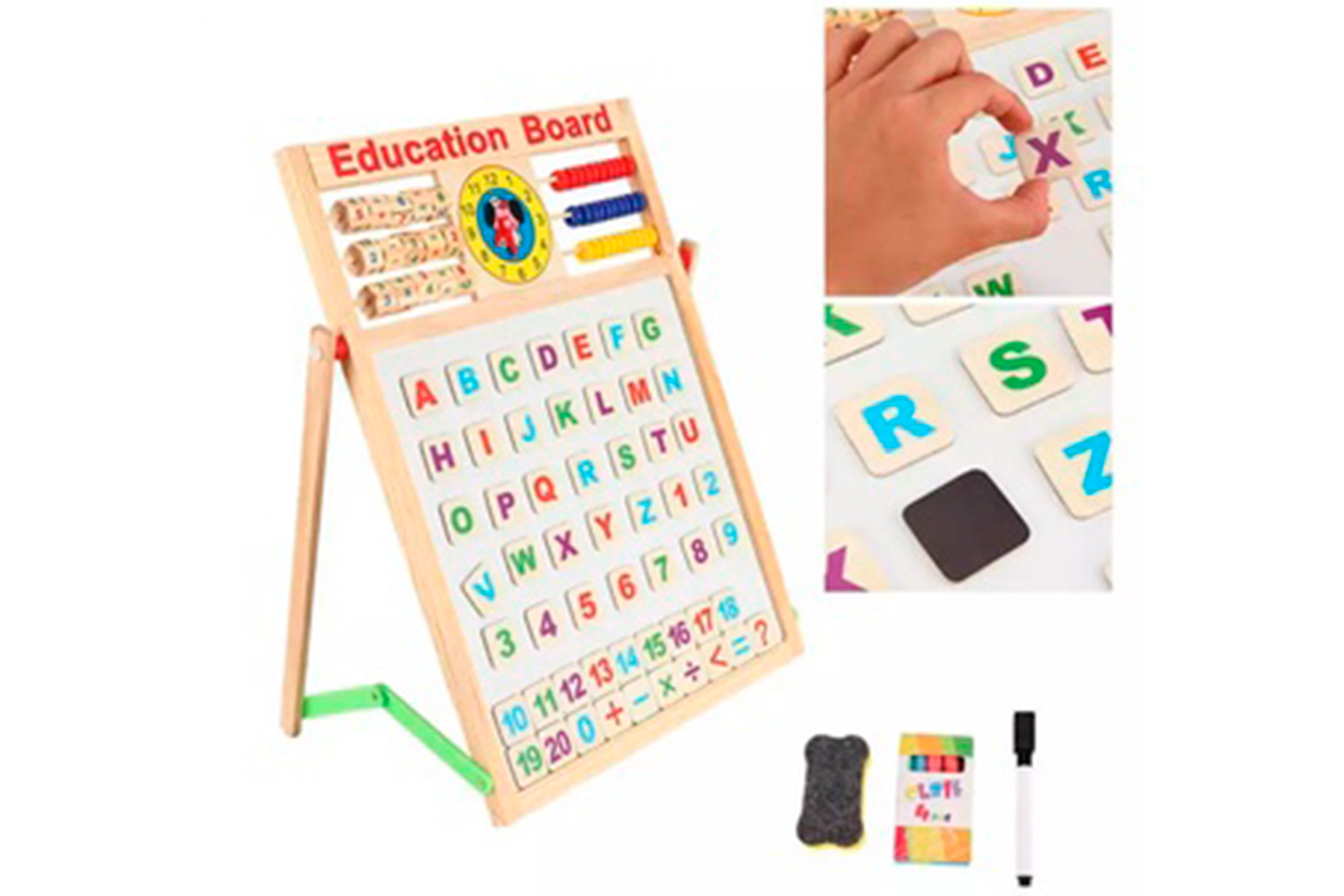 Pizarrón y Pizarra con Abecedario Magnético
