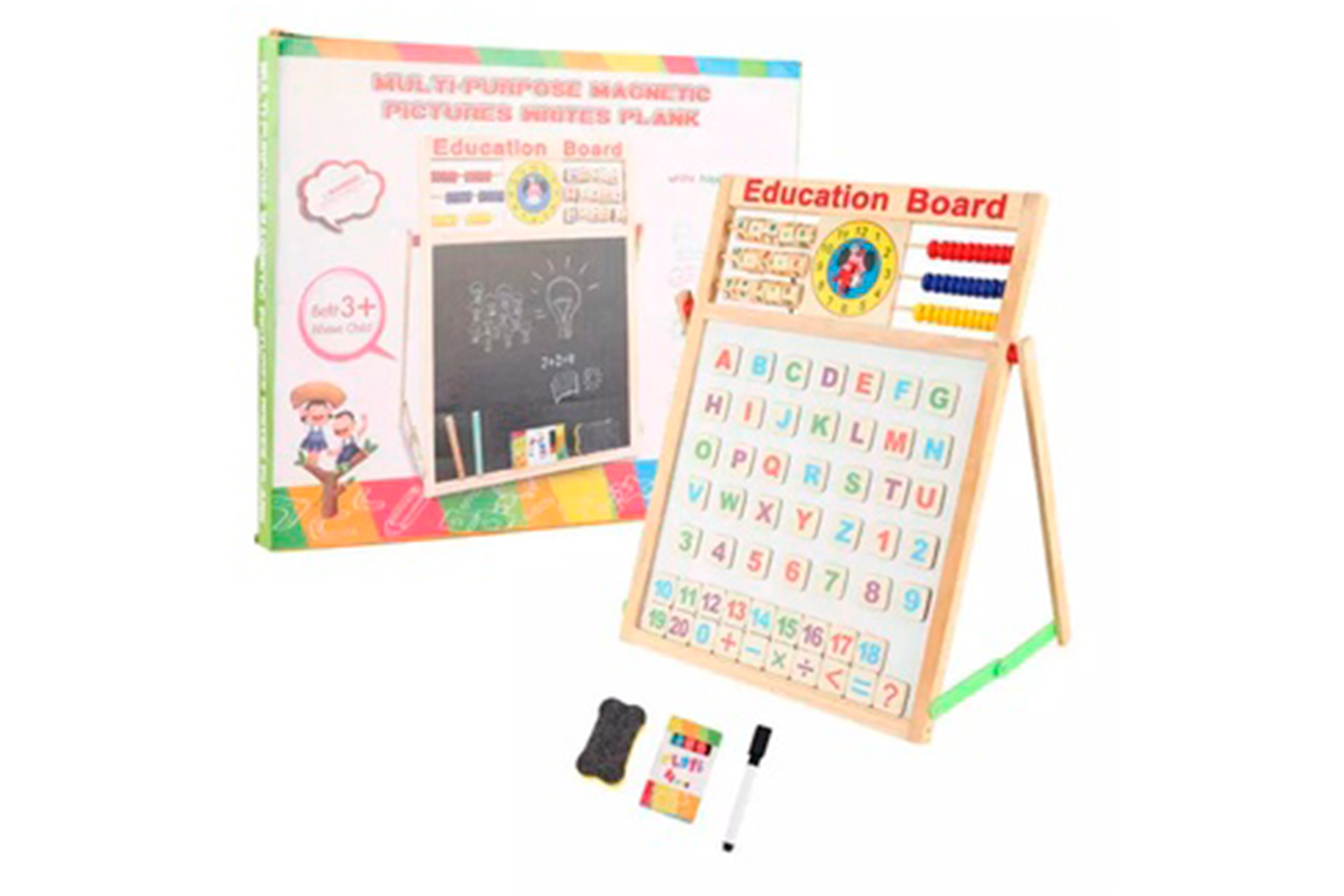 Pizarrón y Pizarra con Abecedario Magnético