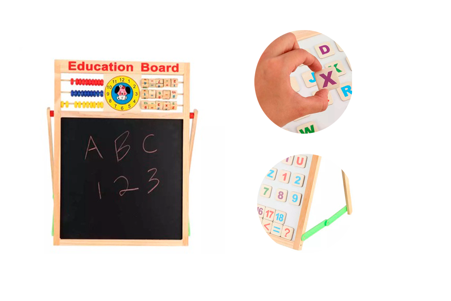 Pizarrón y Pizarra con Abecedario Magnético