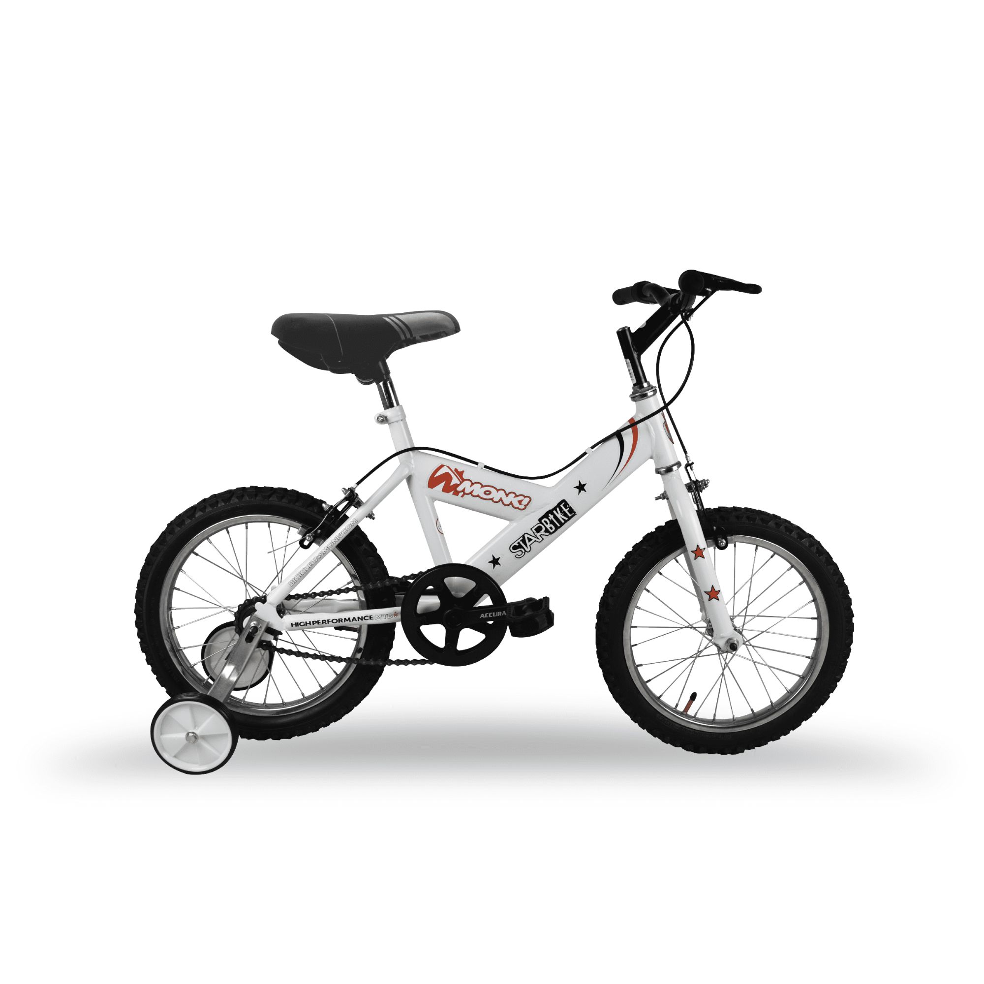 Bicicleta Monk Starbike Rodada 16 De Niño 1 Velocidad C/rda Blanco