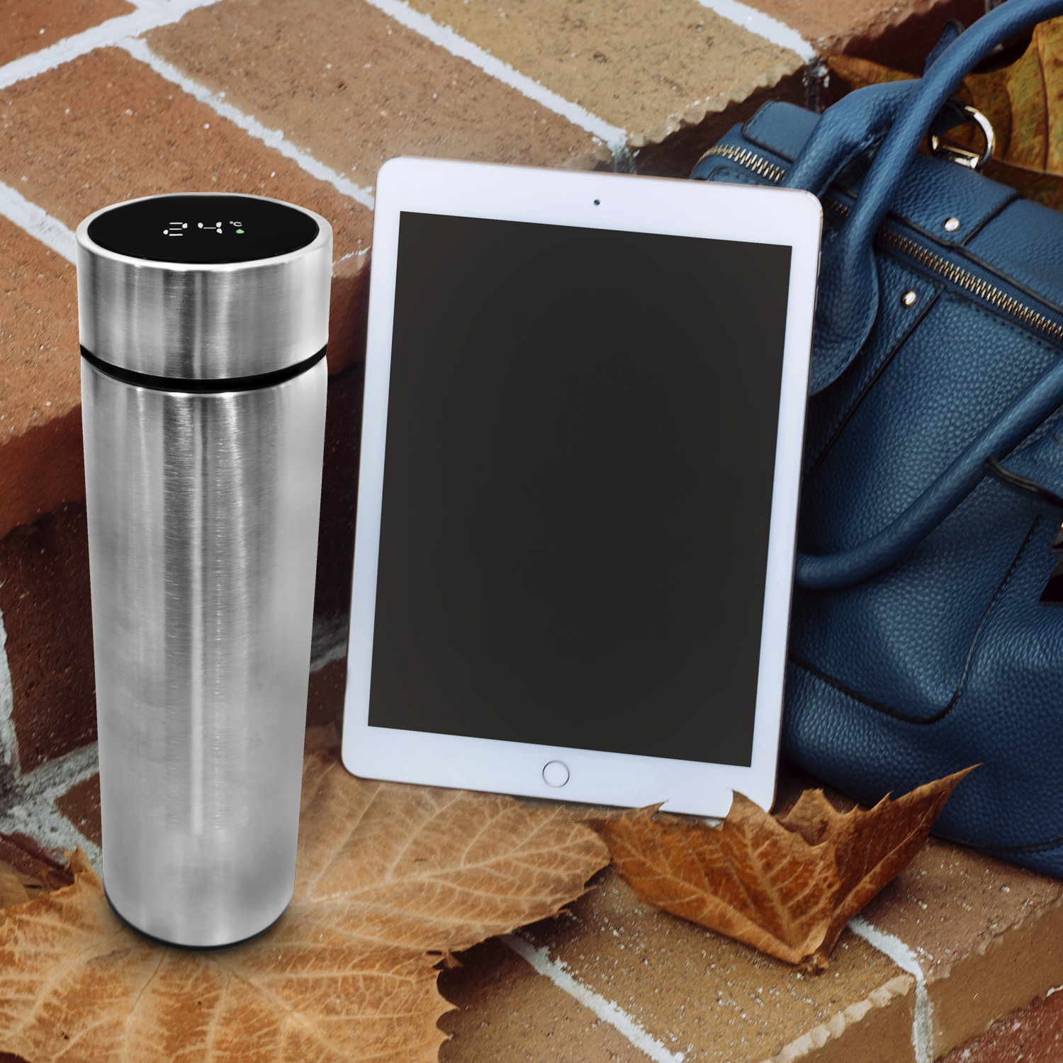 Termo Inteligente Digital Pantalla Led Plateado 420 ml