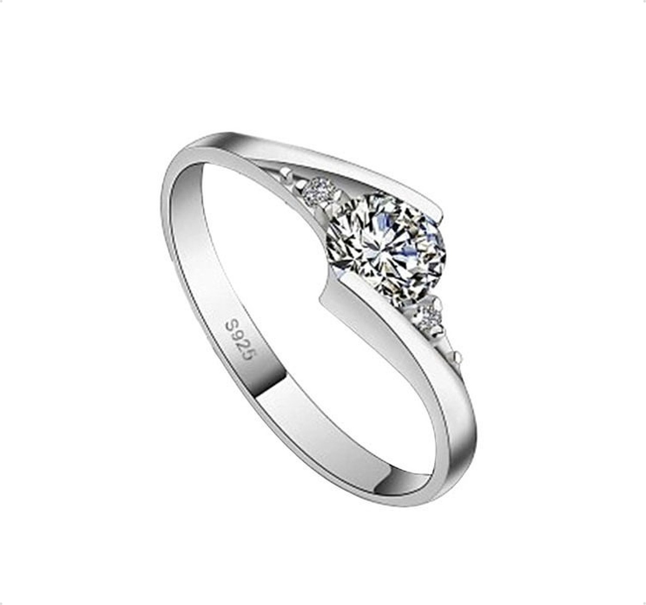 Anillo De Compromiso Plata 925 Ajustable | Amor + Estuche