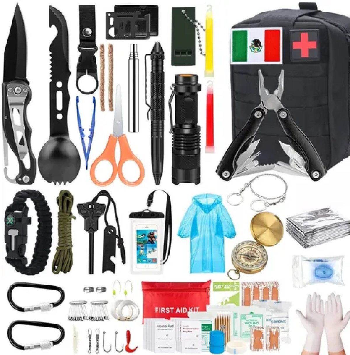 Kit Emergencia Para Camping Portátil Completo
