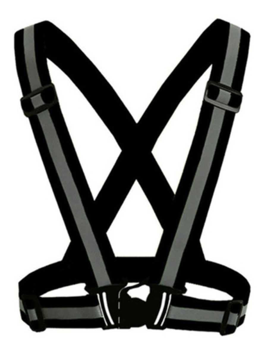 Chaleco Arnes Reflejante  De Seguridad Negro