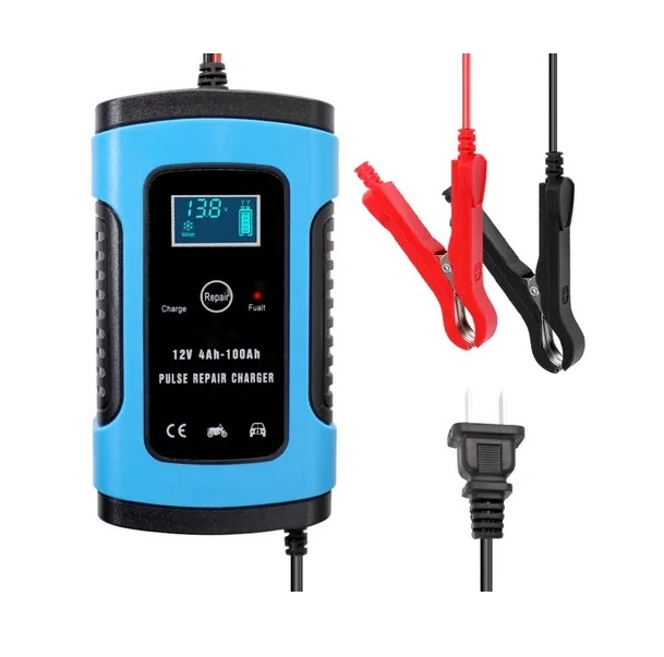 Cargador Inteligente Rápido De Baterías Para Coche moto 12v