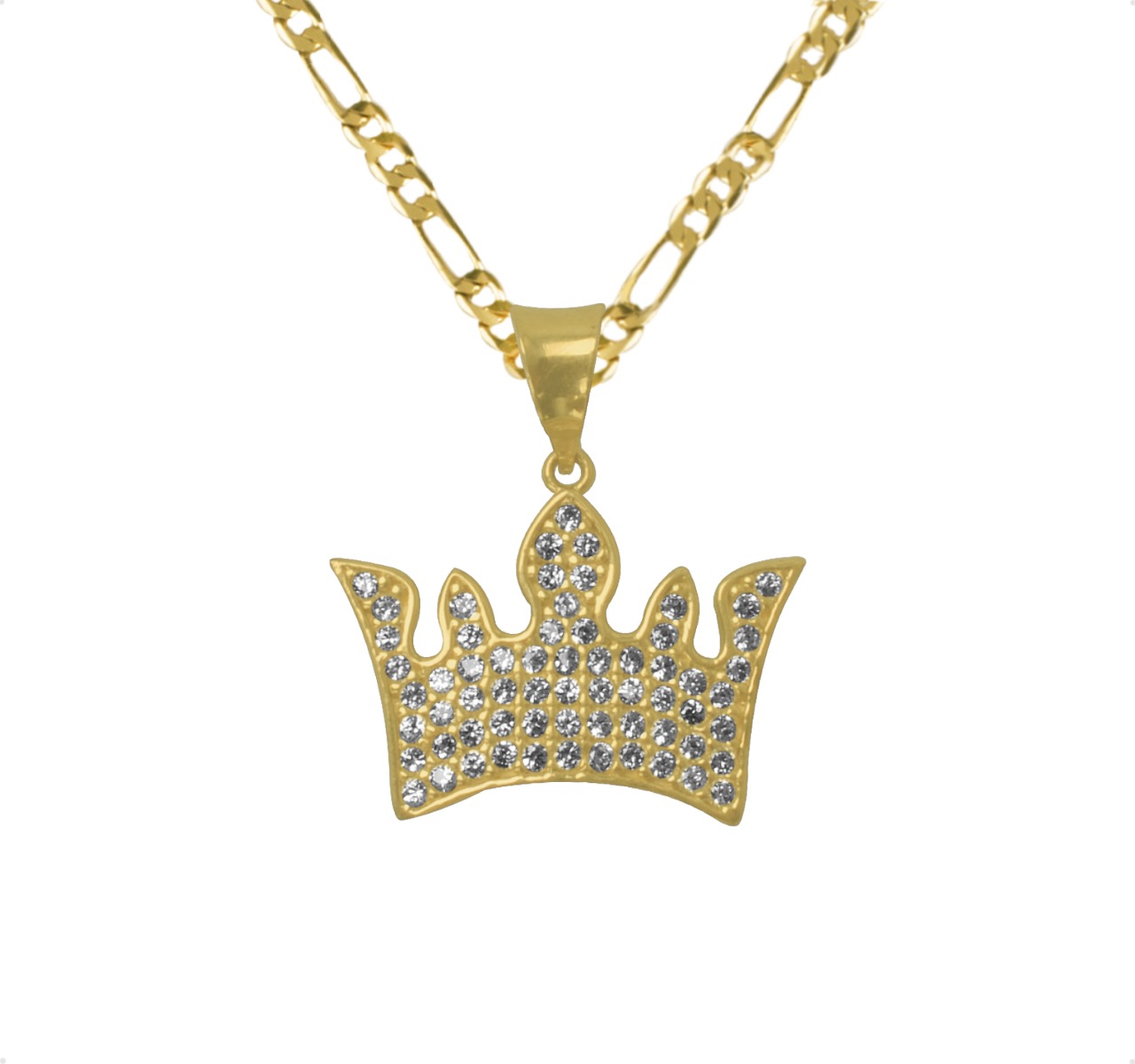Dije Corona Medalla Oro 10k + Cadena De Regalo