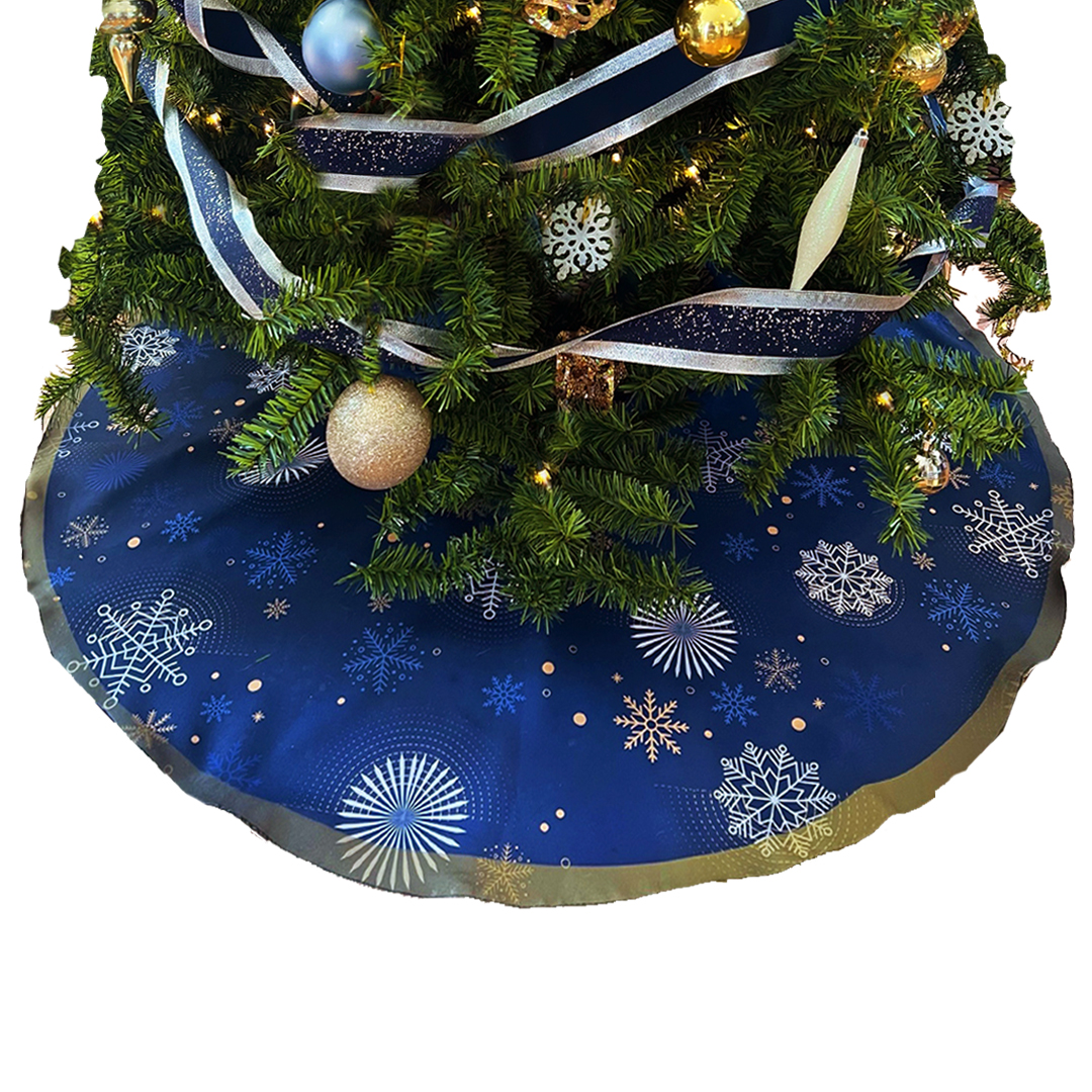 Pie De Árbol Béla Navideño Diámetro 120cm Copos