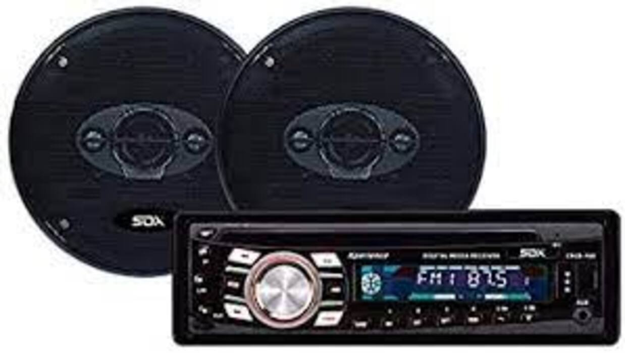 Receptor digital bluetooth y reproductor de musica con bocinas de 6.5