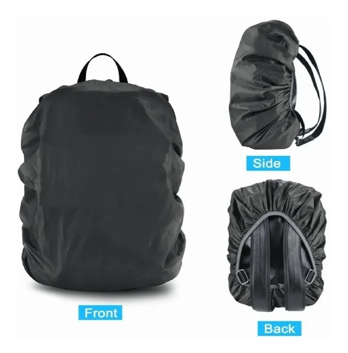 Duo Funda Impermeable Para Mochila Para Senderismo Negro/Azul