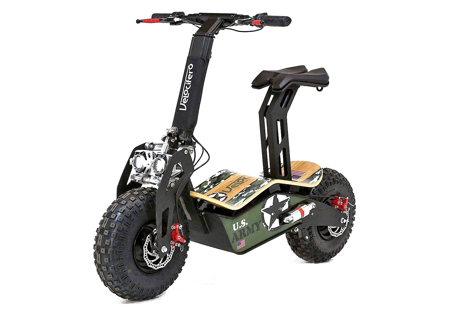 Scooter Eléctrico Velocifero Mad 1600 W color US Army 