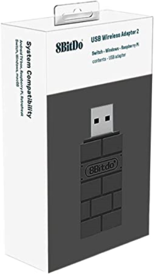 Adaptador USB 8BITDO Inalámbrico Negro Control Bluetooth Switch 