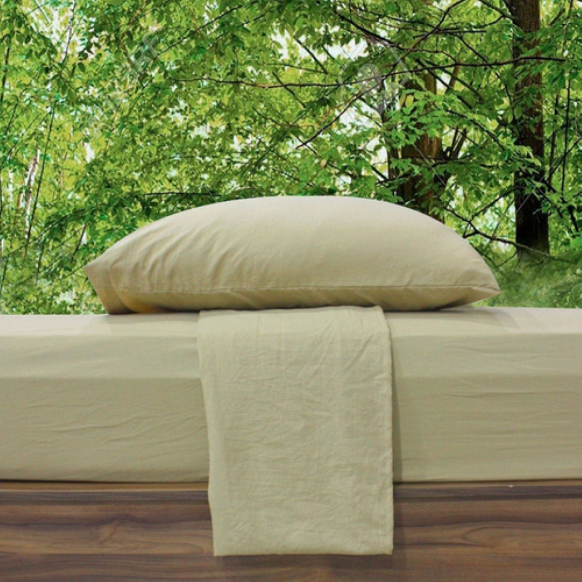 Kit de Sábanas King Estilo Algodón Extra suave Color Arena 