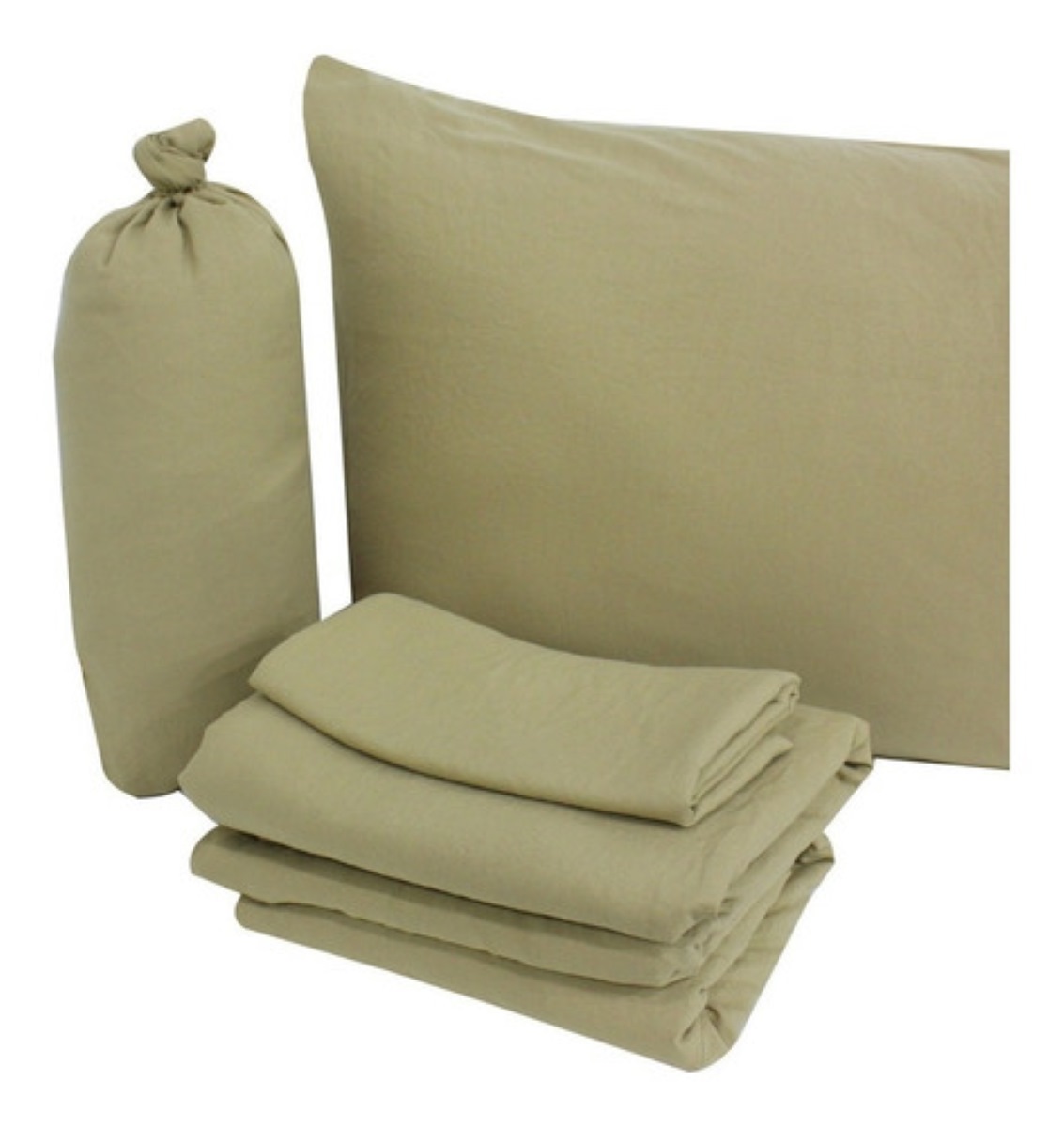 Kit de Sábanas King Estilo Algodón Extra suave Color Arena 