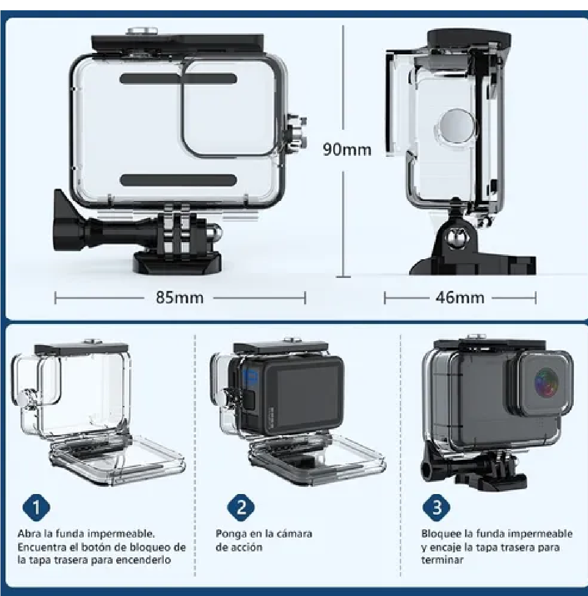 Kit De Accesorios  Para Gopro Hero 10 9 Black