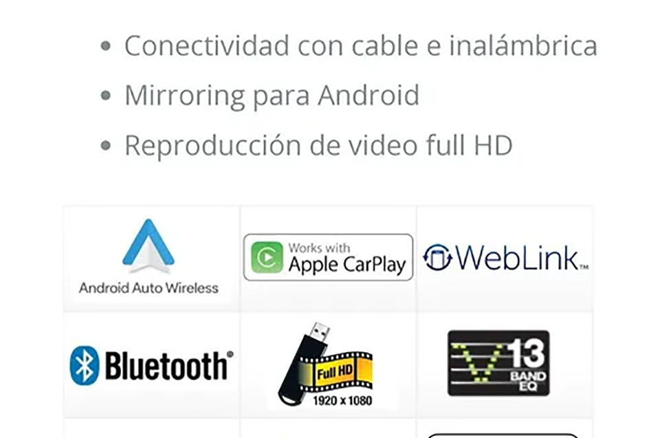 Autoestéreo Pioneer De Pantalla Weblink Android Auto Inalámbrico