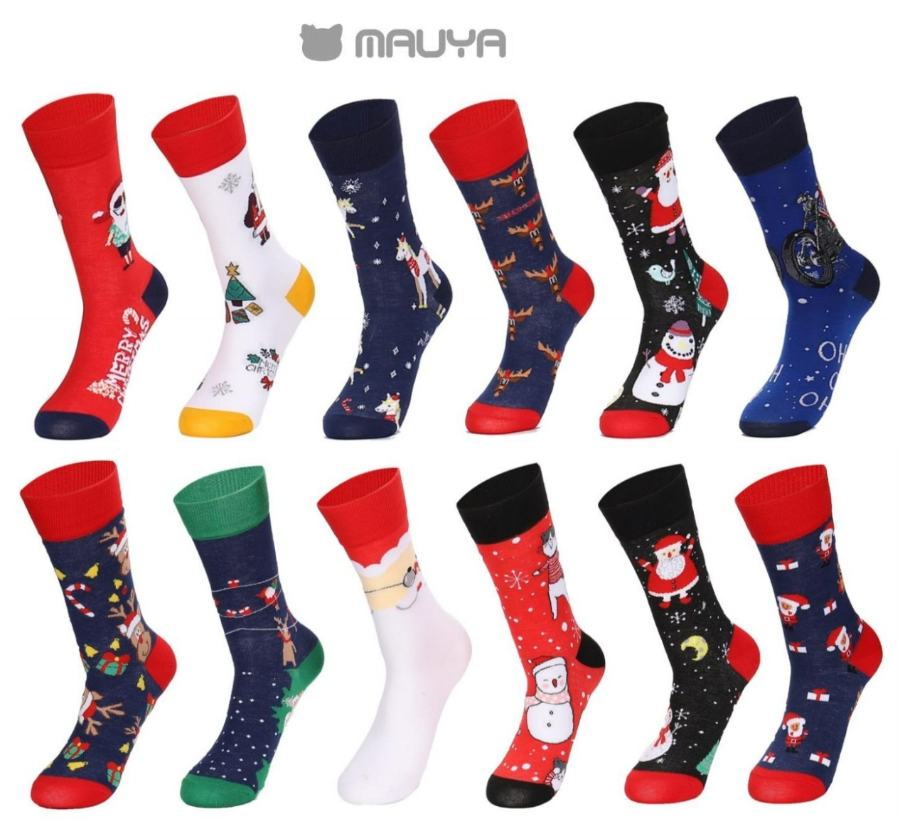 Calcetines Navideños Largos Paquete de 5 Pares