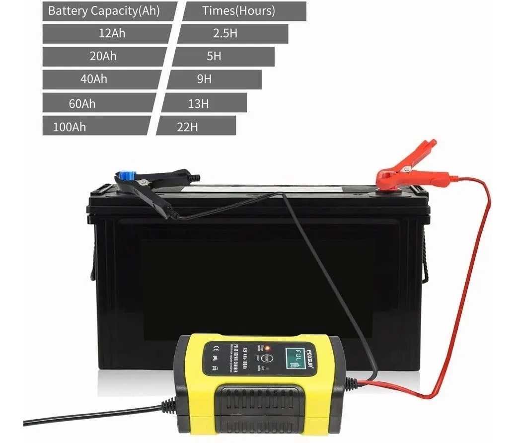 Cargador Inteligente De 12v 6a Para Batería De Auto Moto