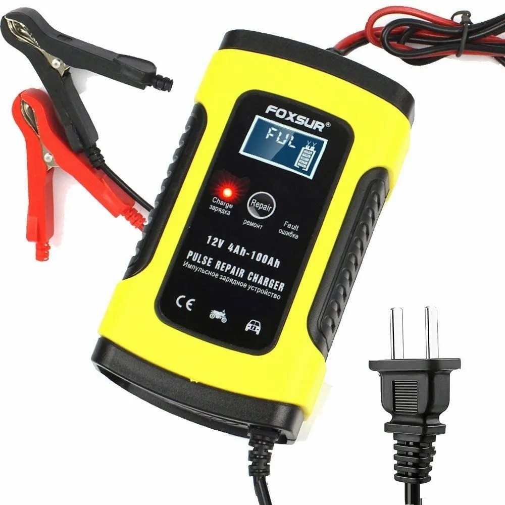 Cargador Inteligente De 12v 6a Para Batería De Auto Moto