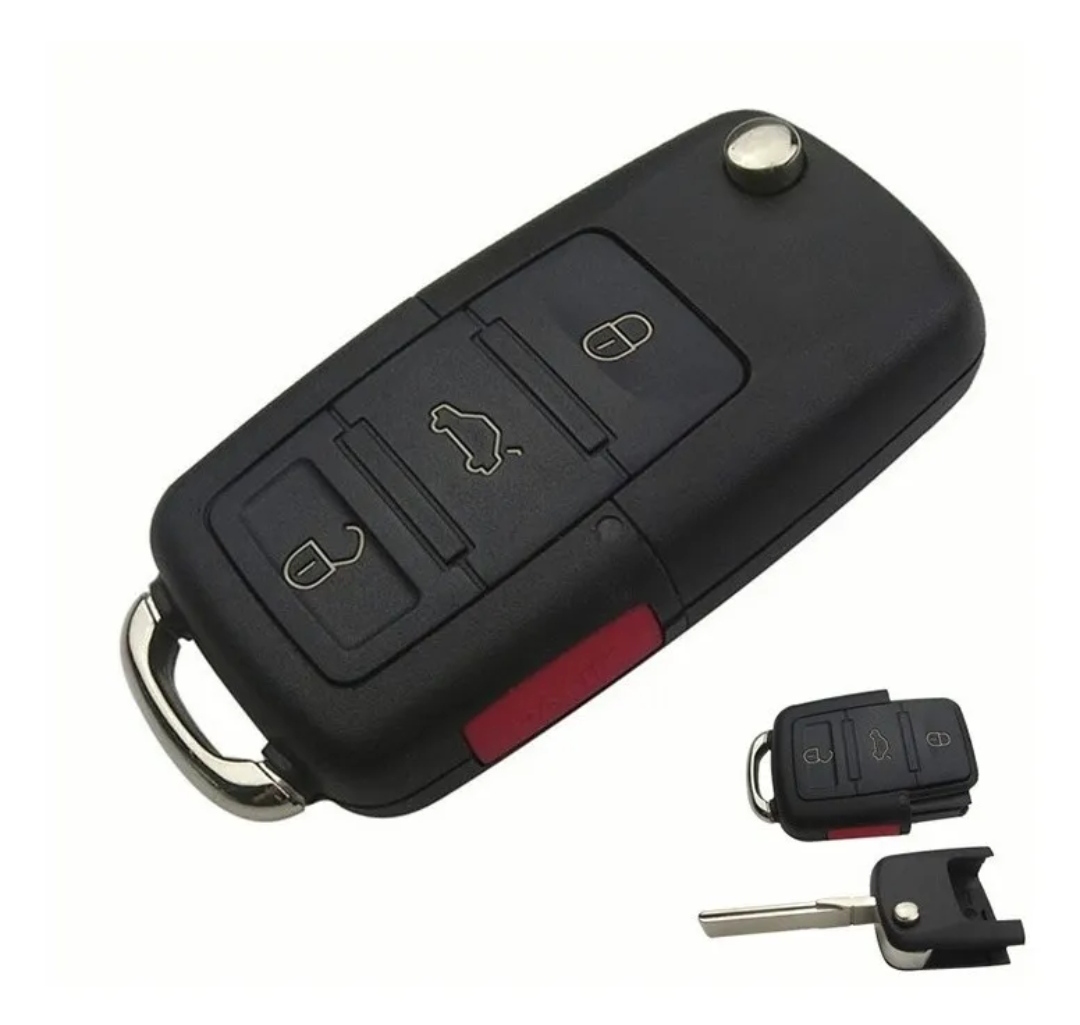 Carcasa Llave Control Para Vw B5 Jetta Golf Polo 3 Botones