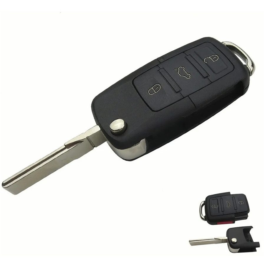 Carcasa Llave Control Para Vw B5 Jetta Golf Polo 3 Botones