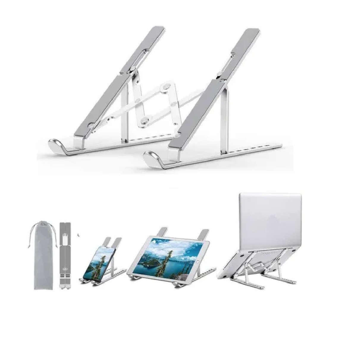 Base Soporte Para Laptop De Aluminio, Plegable, Portátil