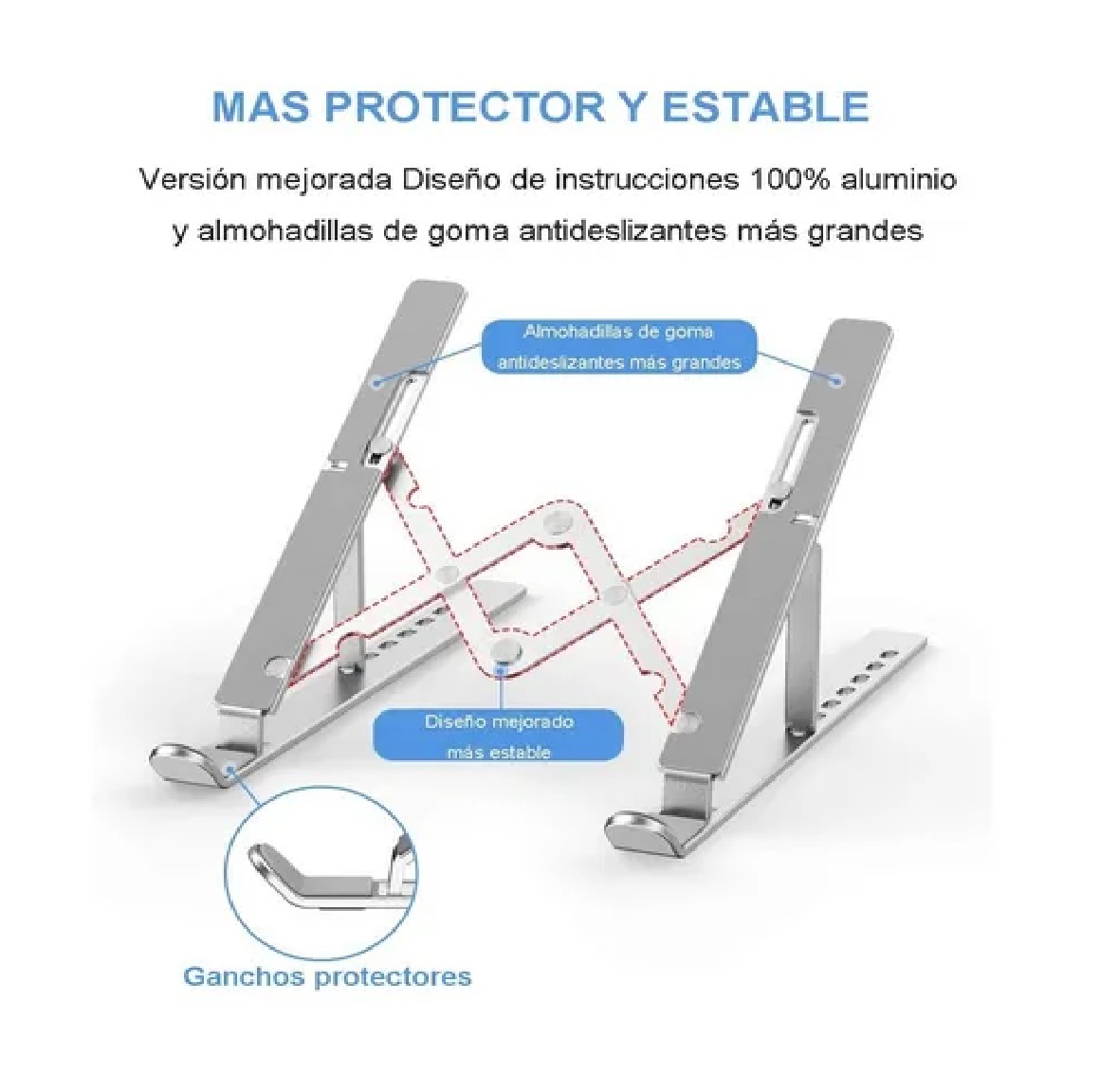 Base Soporte Para Laptop De Aluminio, Plegable, Portátil